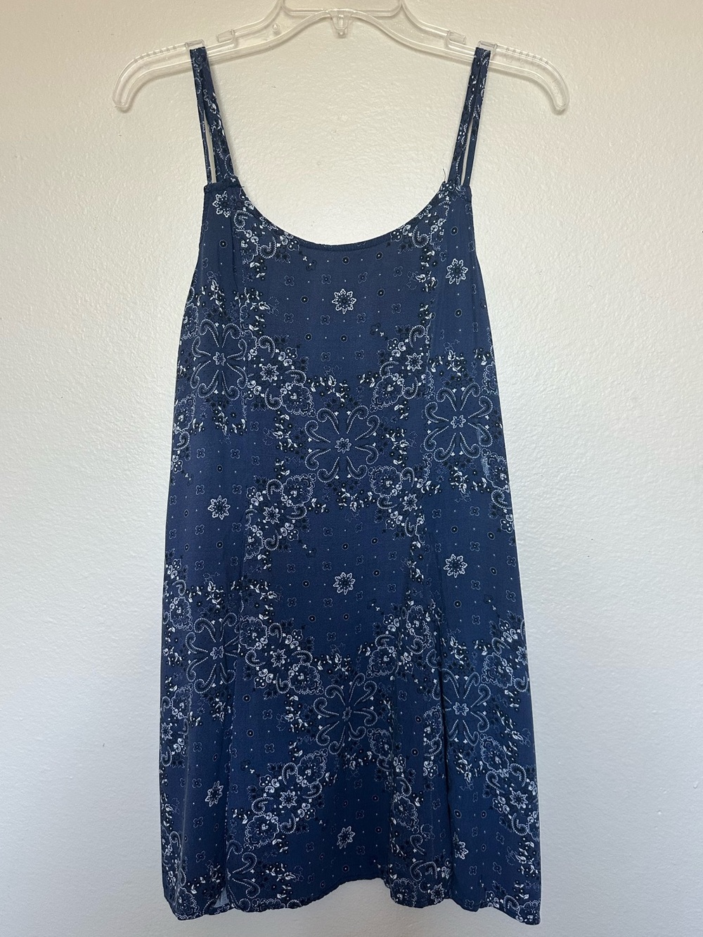 Hollister Navy Blue Paisley Slip Dress